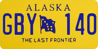 AK license plate GBY140