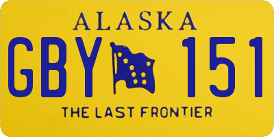 AK license plate GBY151