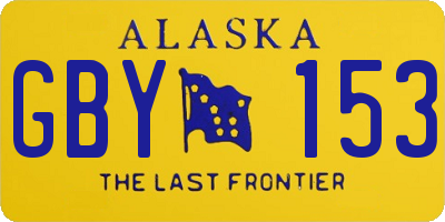 AK license plate GBY153