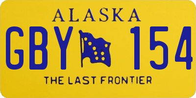 AK license plate GBY154