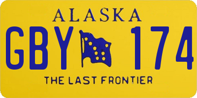 AK license plate GBY174