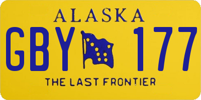 AK license plate GBY177
