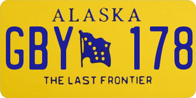 AK license plate GBY178
