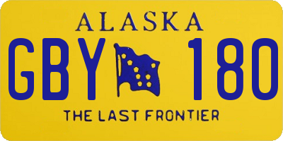 AK license plate GBY180