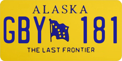 AK license plate GBY181