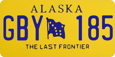 AK license plate GBY185