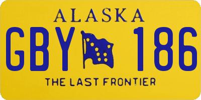 AK license plate GBY186