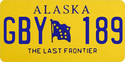 AK license plate GBY189