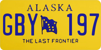 AK license plate GBY197