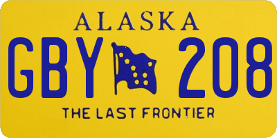 AK license plate GBY208