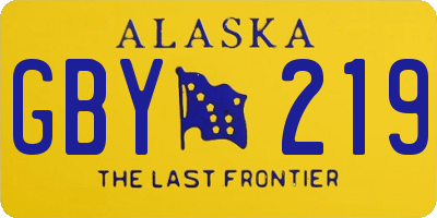 AK license plate GBY219