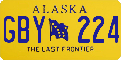 AK license plate GBY224