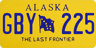 AK license plate GBY225