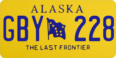 AK license plate GBY228