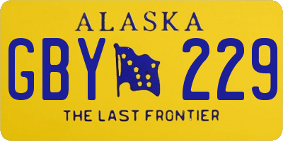 AK license plate GBY229
