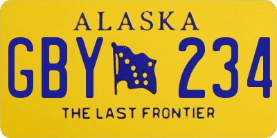 AK license plate GBY234