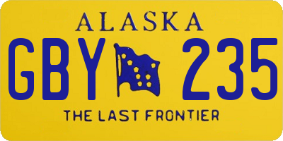 AK license plate GBY235