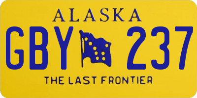 AK license plate GBY237