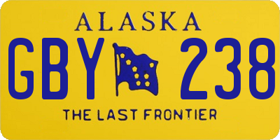 AK license plate GBY238
