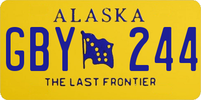 AK license plate GBY244