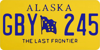 AK license plate GBY245