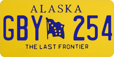 AK license plate GBY254