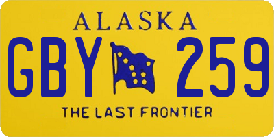 AK license plate GBY259