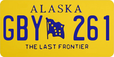 AK license plate GBY261