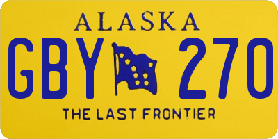 AK license plate GBY270