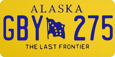 AK license plate GBY275