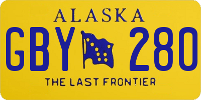 AK license plate GBY280
