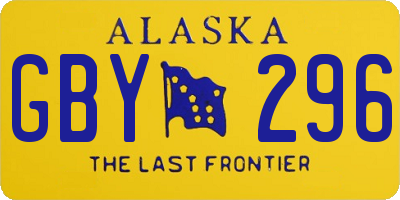 AK license plate GBY296