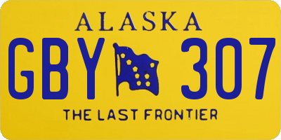 AK license plate GBY307