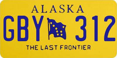 AK license plate GBY312