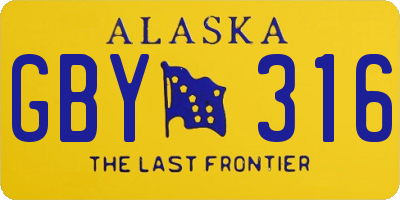 AK license plate GBY316