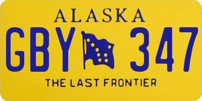 AK license plate GBY347