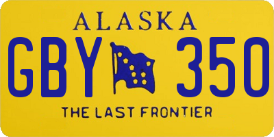 AK license plate GBY350
