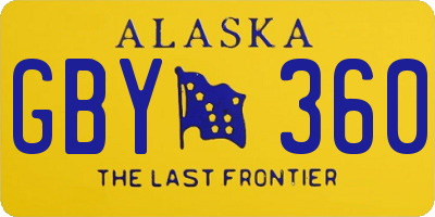 AK license plate GBY360
