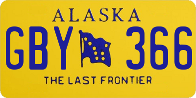 AK license plate GBY366