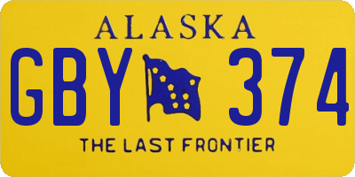 AK license plate GBY374