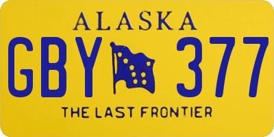 AK license plate GBY377