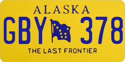 AK license plate GBY378
