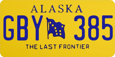 AK license plate GBY385