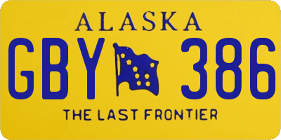 AK license plate GBY386