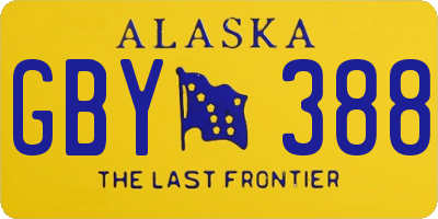 AK license plate GBY388