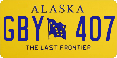 AK license plate GBY407