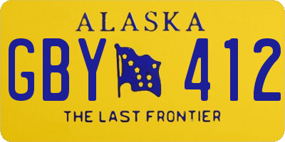 AK license plate GBY412