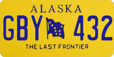 AK license plate GBY432