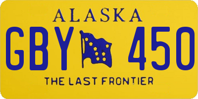 AK license plate GBY450