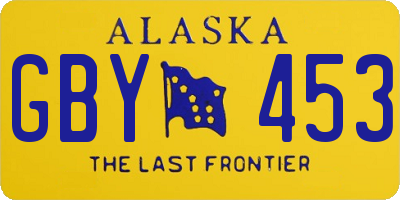 AK license plate GBY453